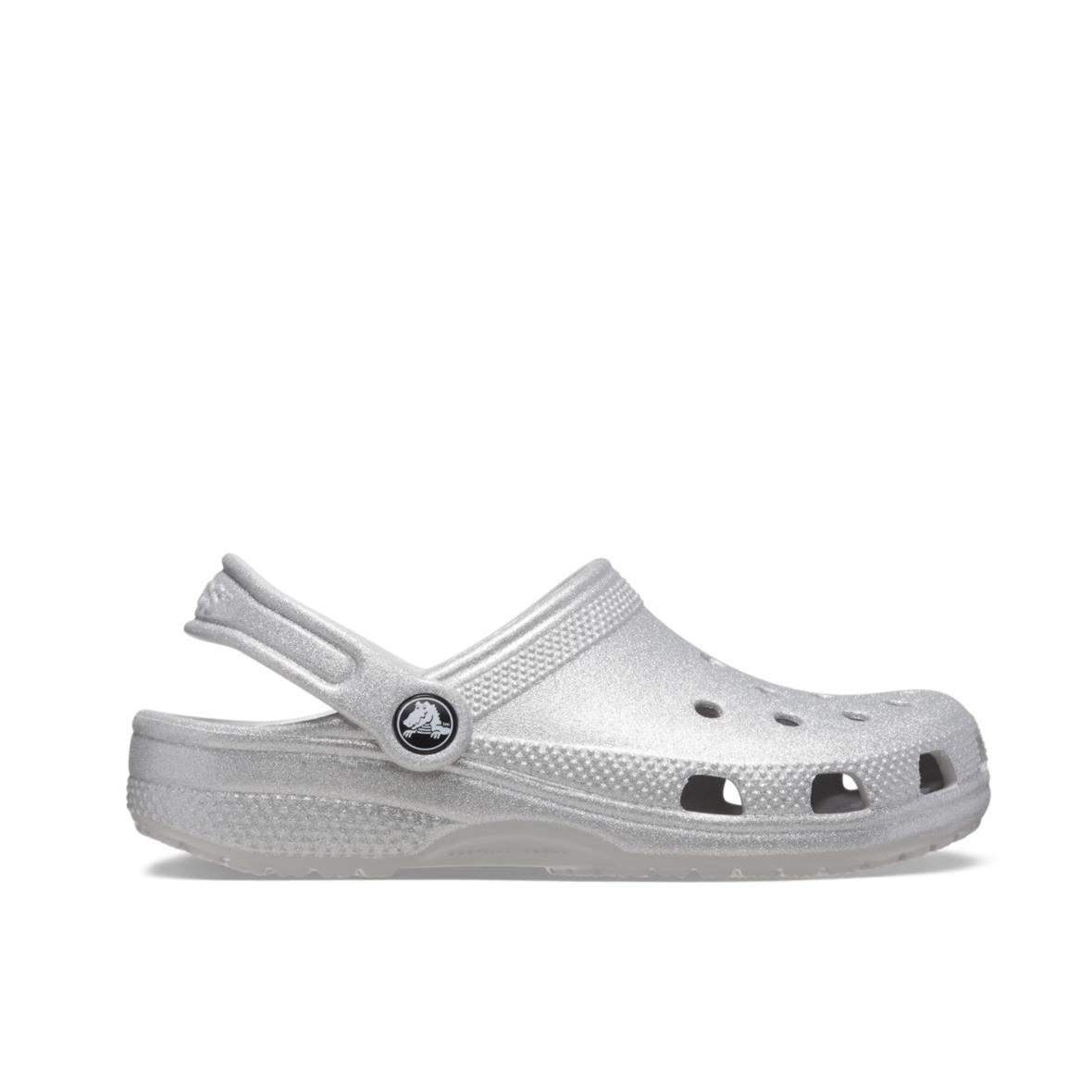 Crocs Classic Glitter Clog K Çocuk Terlik - Gümüş
