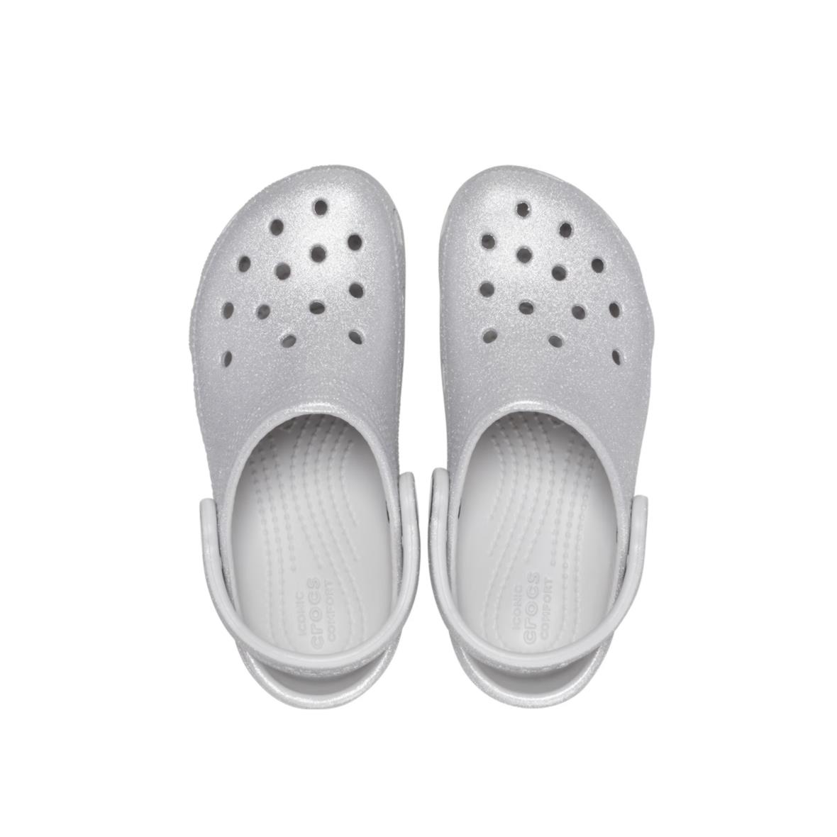 Crocs Classic Glitter Clog K Çocuk Terlik - Gümüş