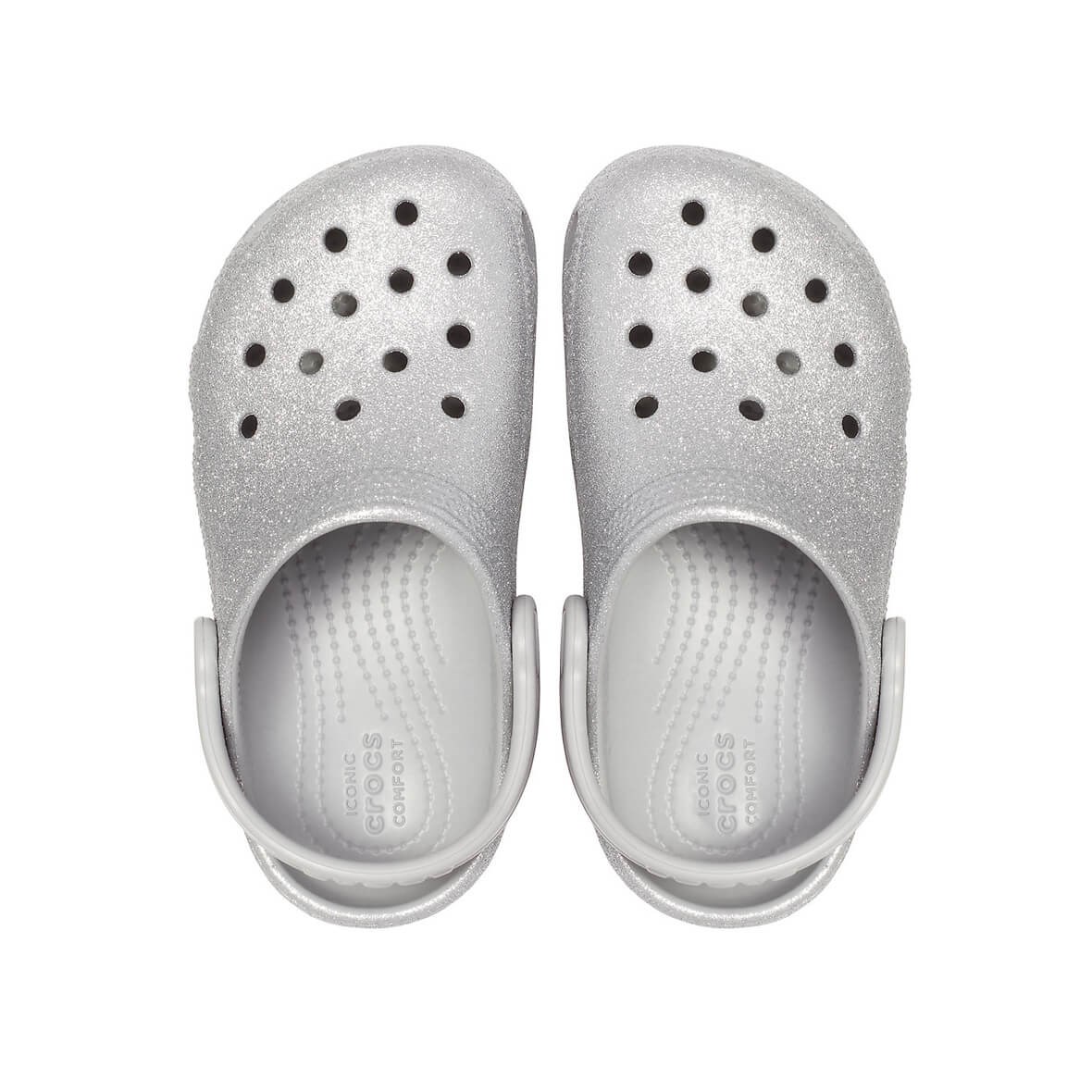 Crocs Classic Glitter Clog K Çocuk Terlik & Sandalet - Silver (Gümüş)
