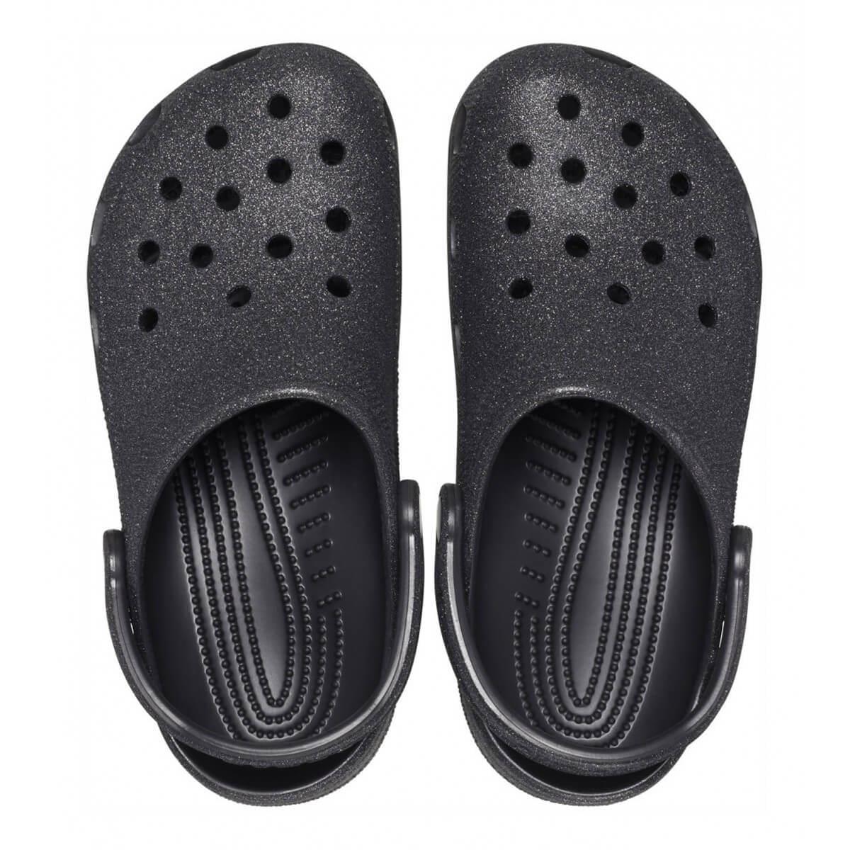 Crocs Classic Glitter Clog Kadın Terlik - Siyah