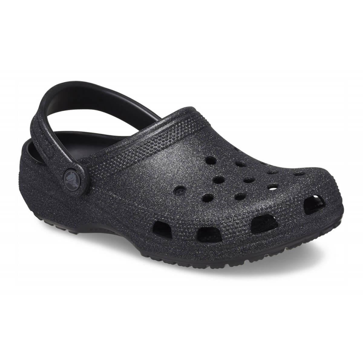 Crocs Classic Glitter Clog Kadın Terlik - Siyah