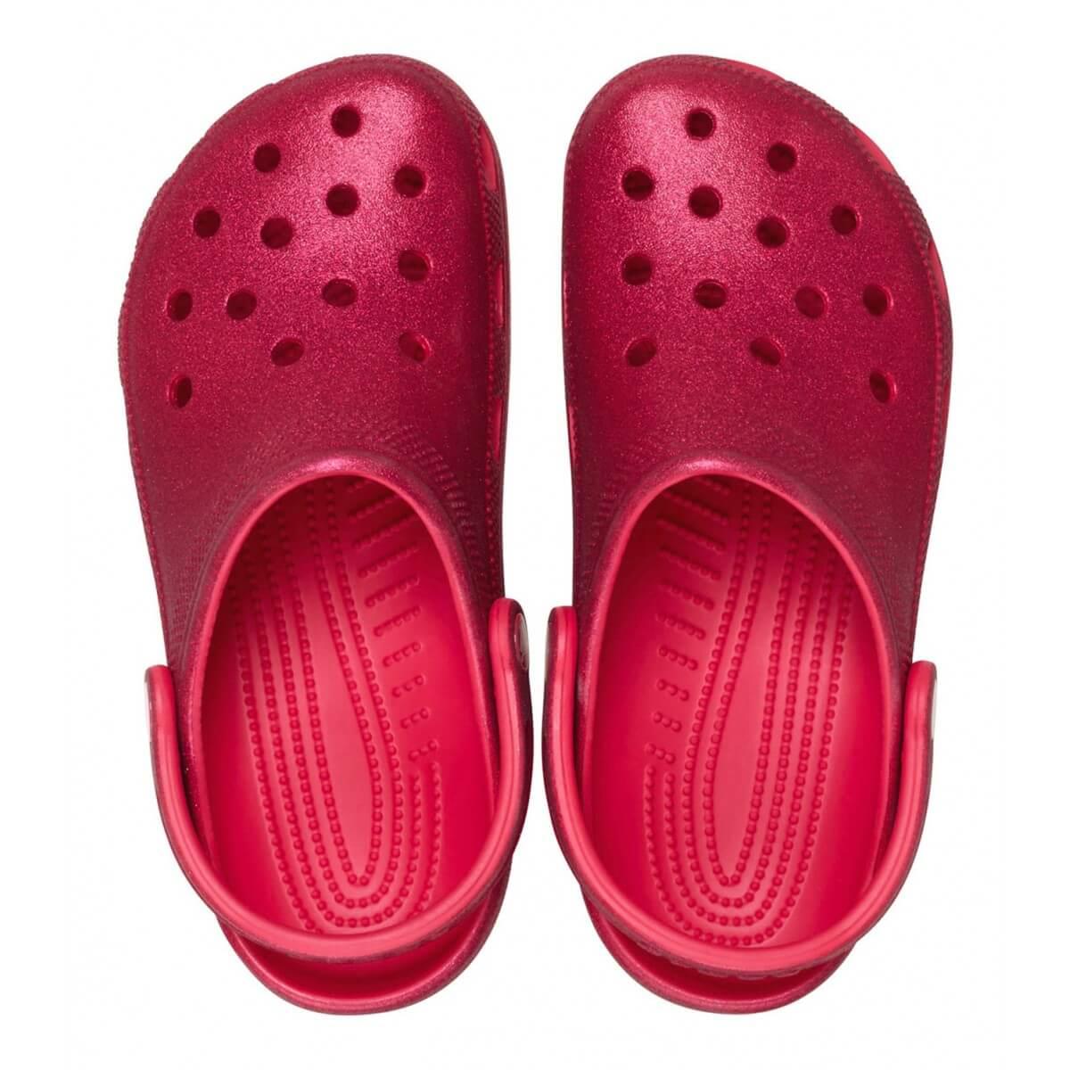 Crocs Classic Glitter Clog Kadın Terlik - Kırmızı