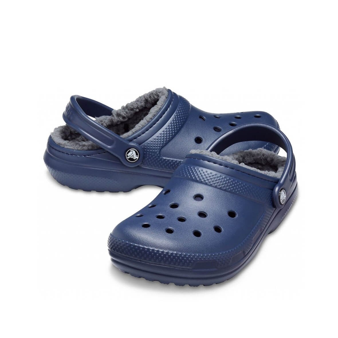 Crocs Classic Lined Clog Erkek Terlik - Navy/Charcoal