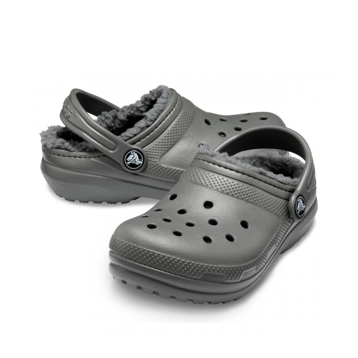Crocs Classic Lined Clog K Çocuk Terlik - Slate Grey/Smoke