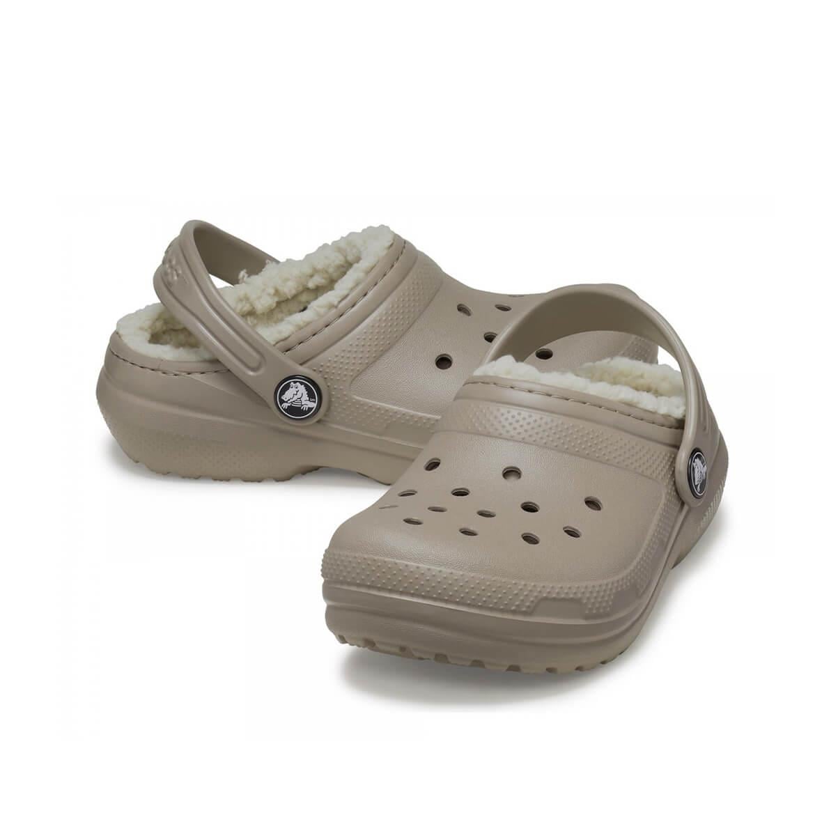 Crocs Classic Lined Clog K Çocuk Terlik - Sütlü Kahve