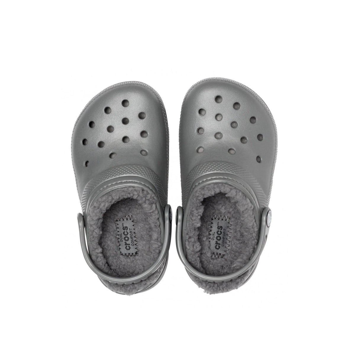 Crocs Classic Lined Clog K Çocuk Terlik - Slate Grey/Smoke