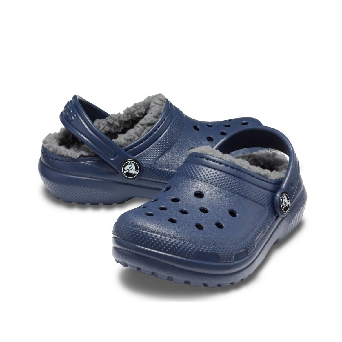 Crocs Classic Lined Clog K Çocuk Terlik - Navy/Charcoal