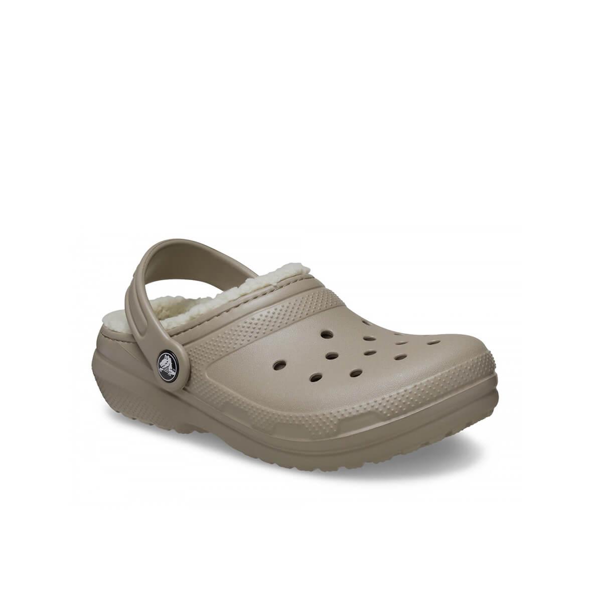 Crocs Classic Lined Clog K Çocuk Terlik - Sütlü Kahve