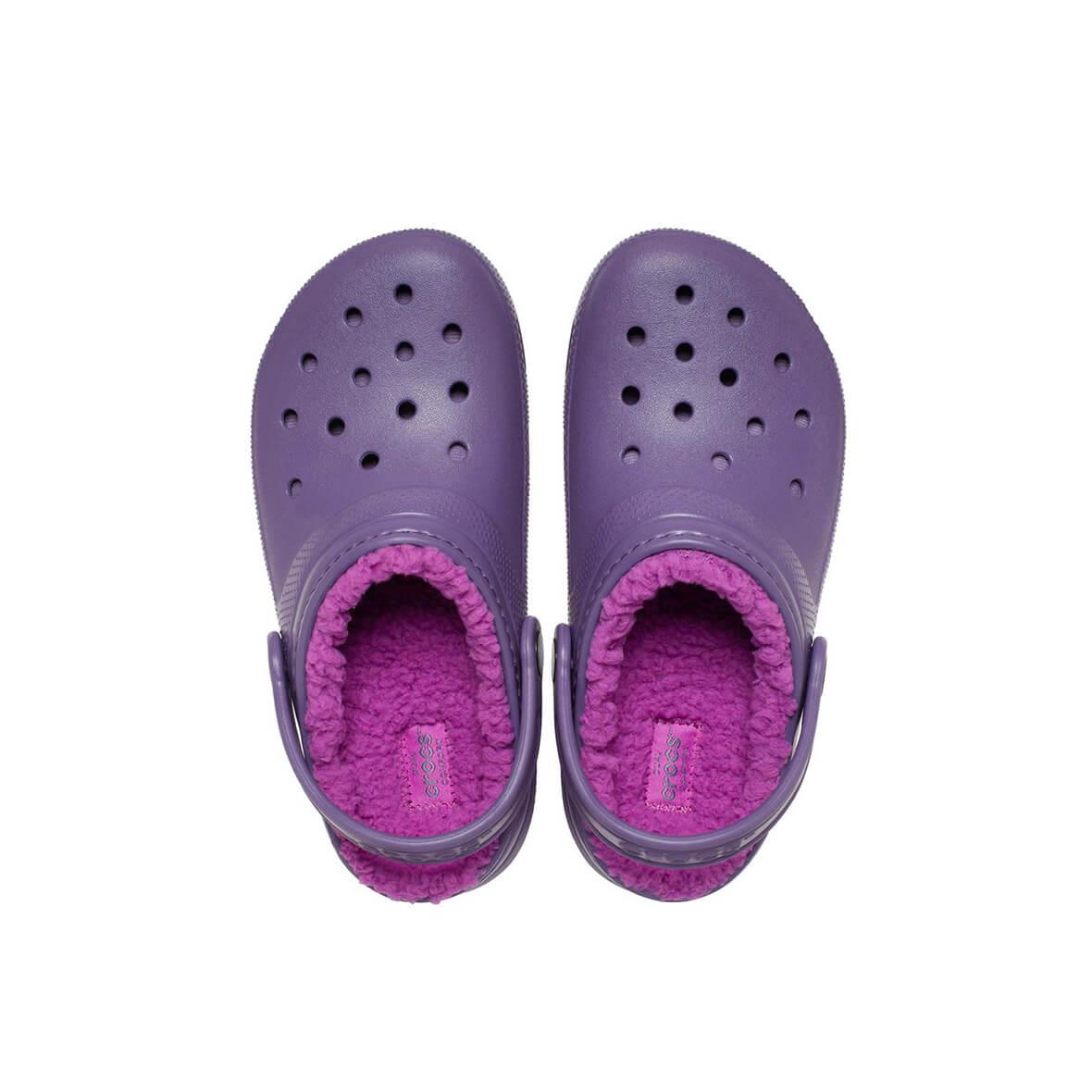 Crocs Classic Lined Clog K Çocuk Terlik - Gece Moru