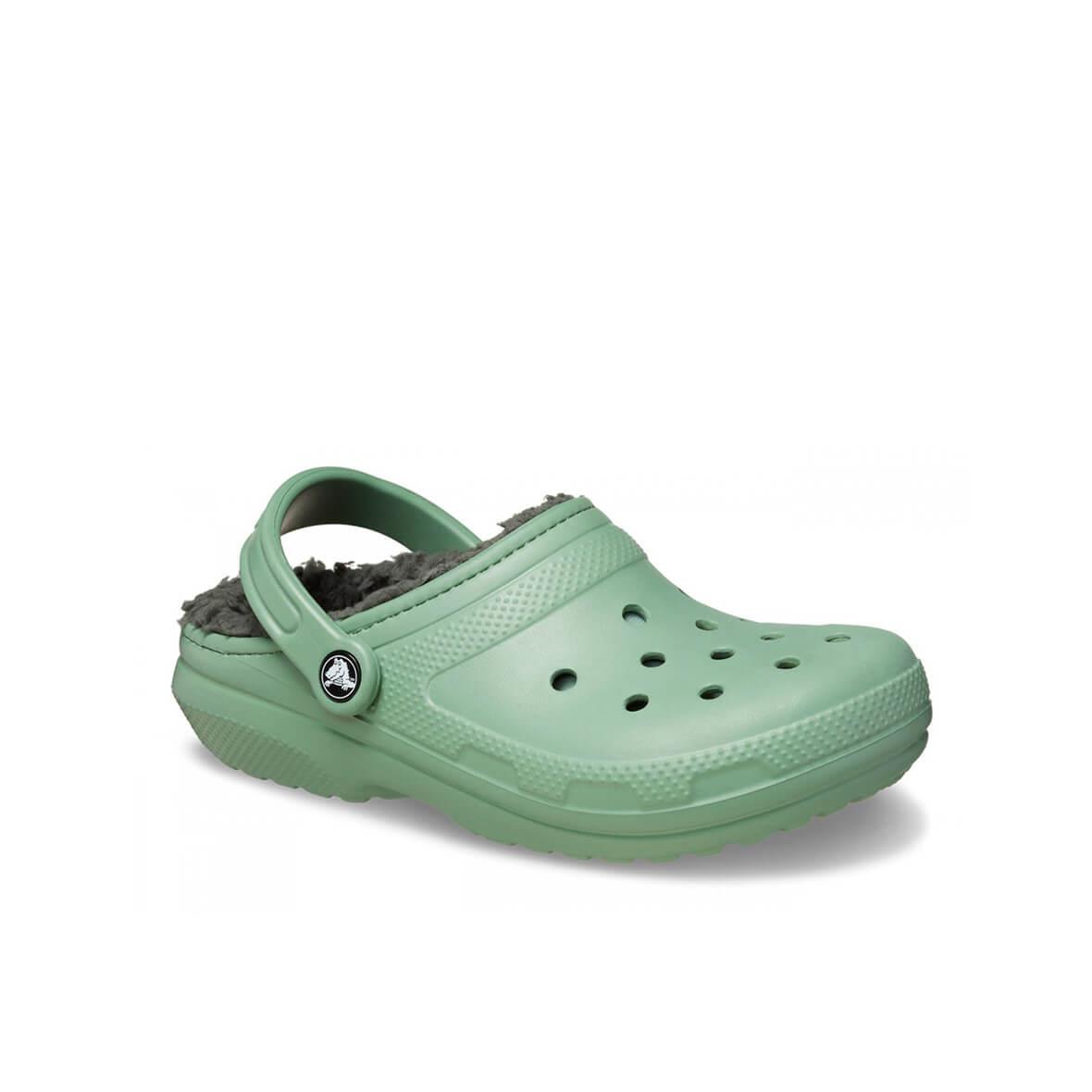 Crocs Classic Lined Clog Kadın Terlik - Yosun Yeşili