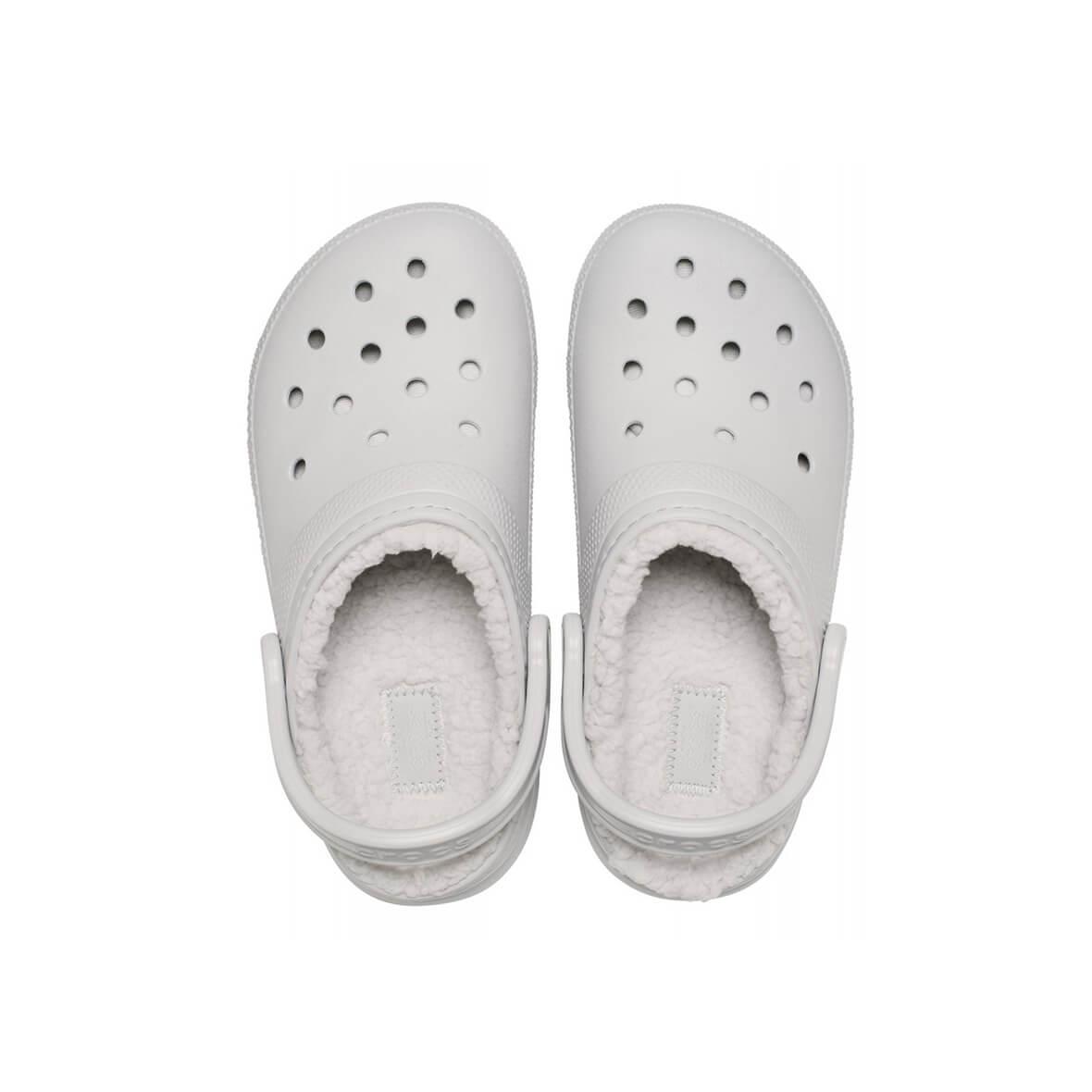 Crocs Classic Lined Clog Kadın Terlik - Açık Gri