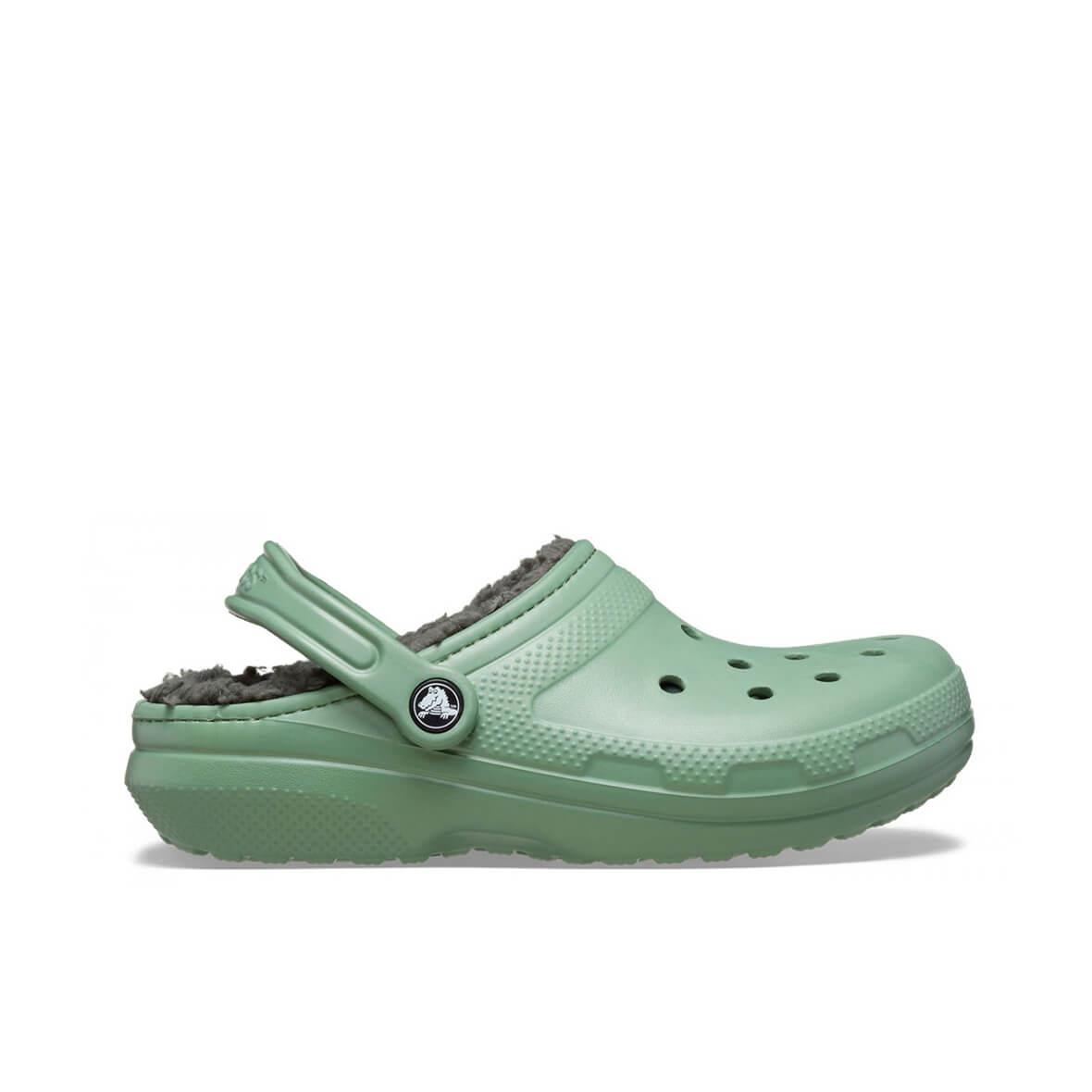 Crocs Classic Lined Clog Kadın Terlik - Yosun Yeşili