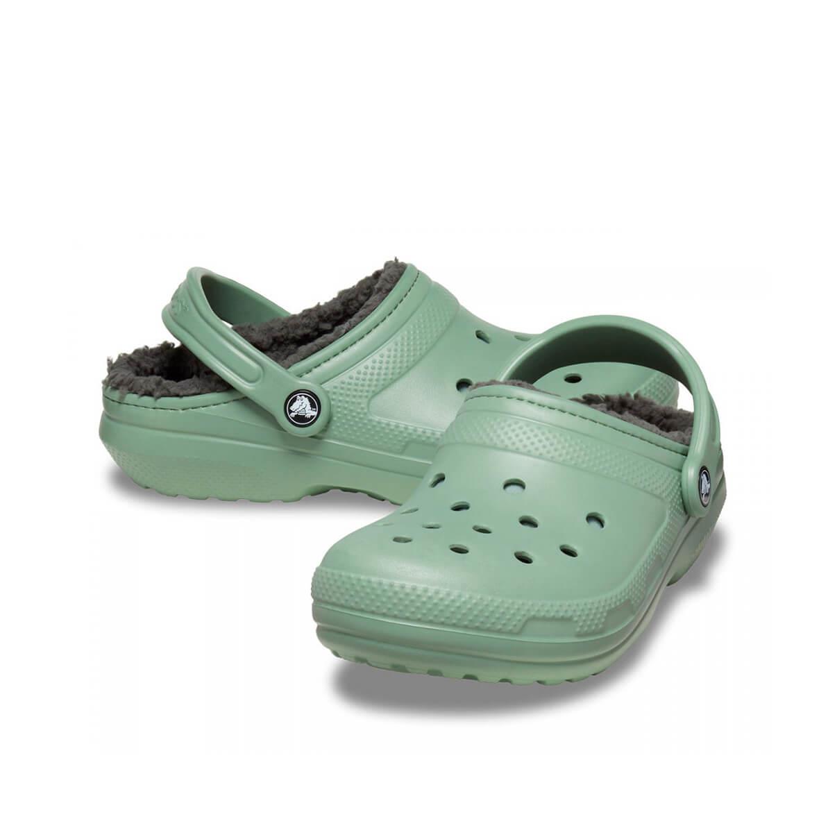 Crocs Classic Lined Clog Kadın Terlik - Yosun Yeşili