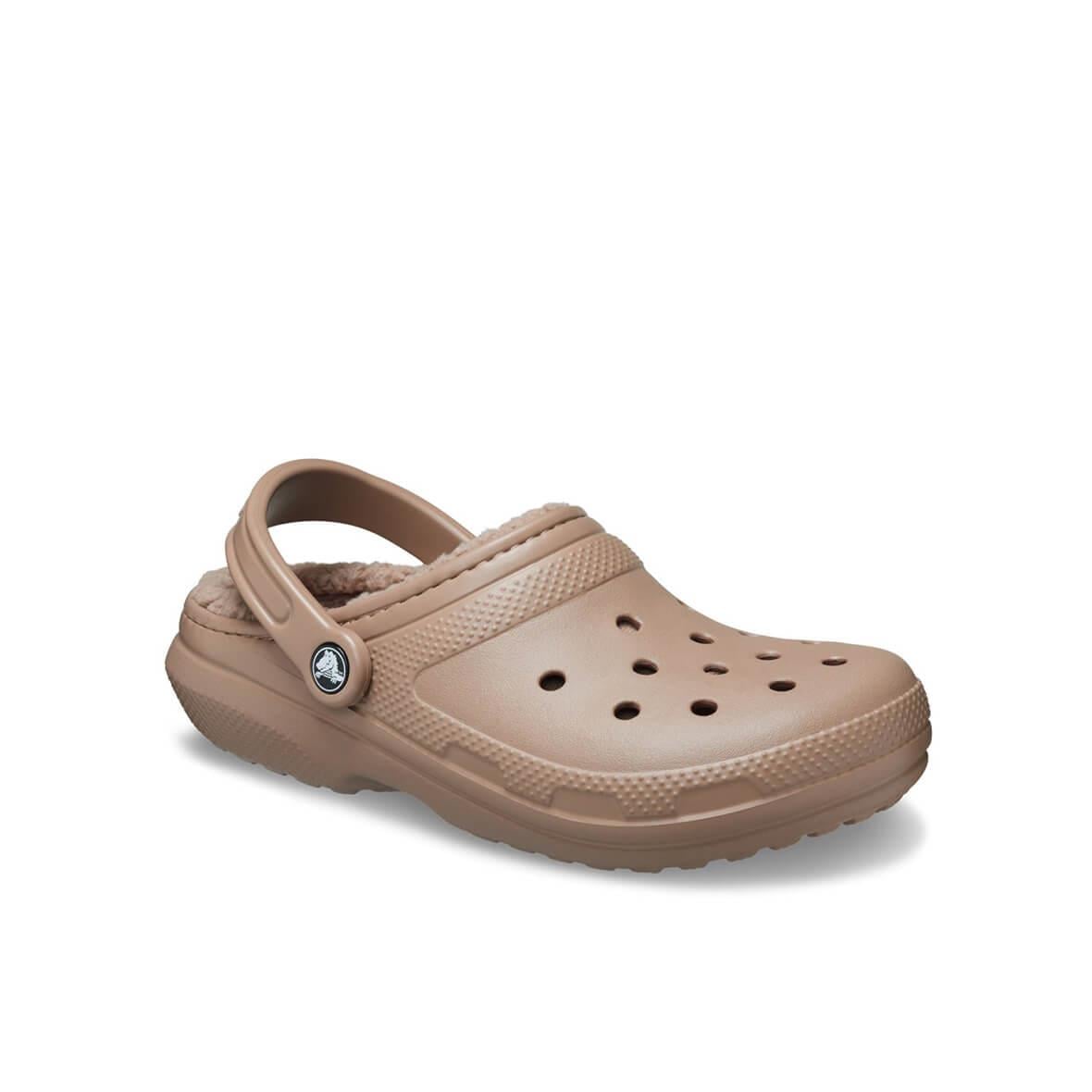 Crocs Classic Lined Clog Kadın Terlik - Latte
