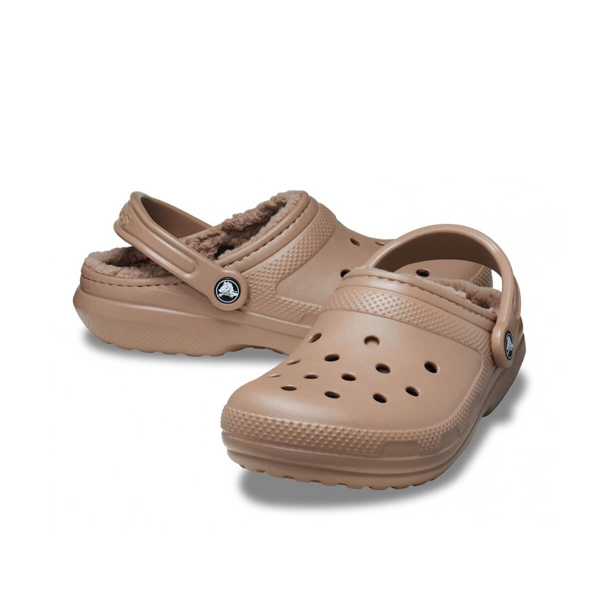 Crocs Classic Lined Clog Kadın Terlik - Latte