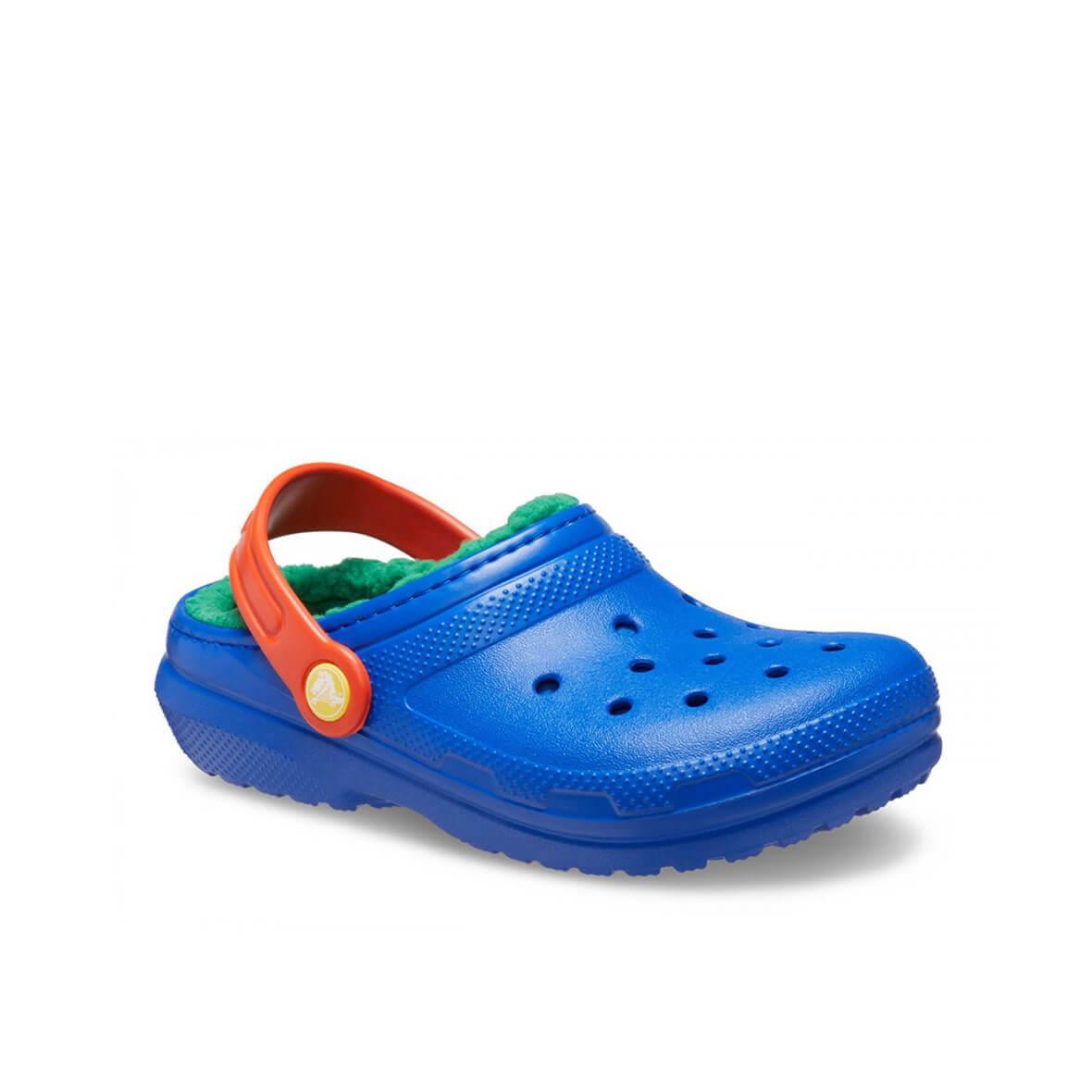 Crocs Classic Lined Clog T Çocuk Terlik - Mavi / Multi