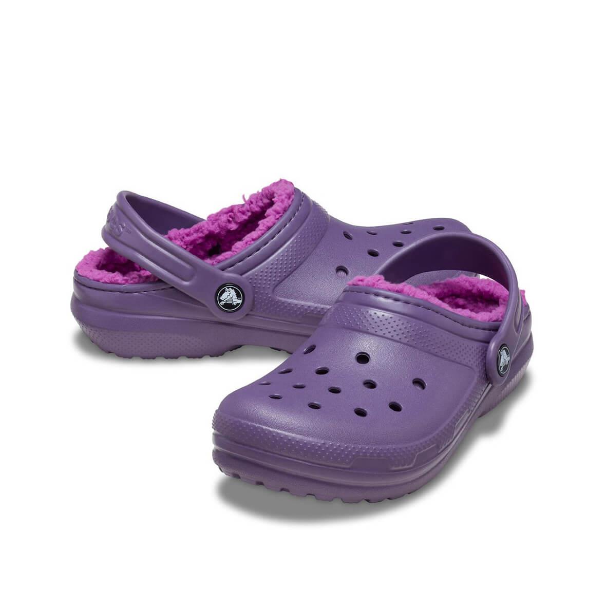 Crocs Classic Lined Clog T Çocuk Terlik - Gece Moru