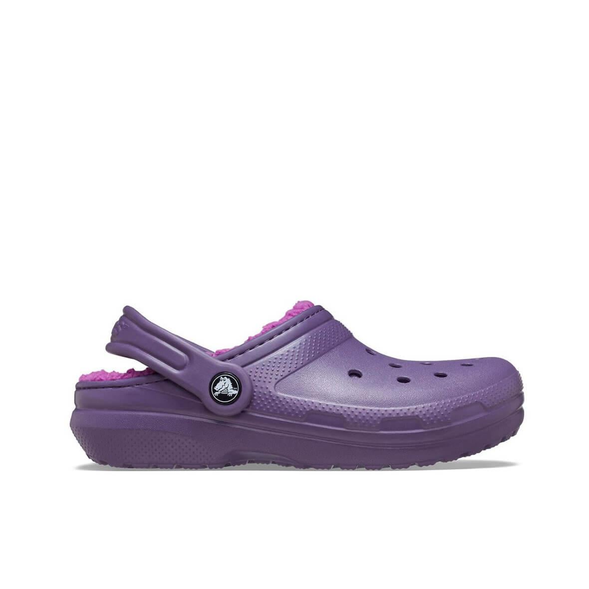 Crocs Classic Lined Clog T Çocuk Terlik - Gece Moru
