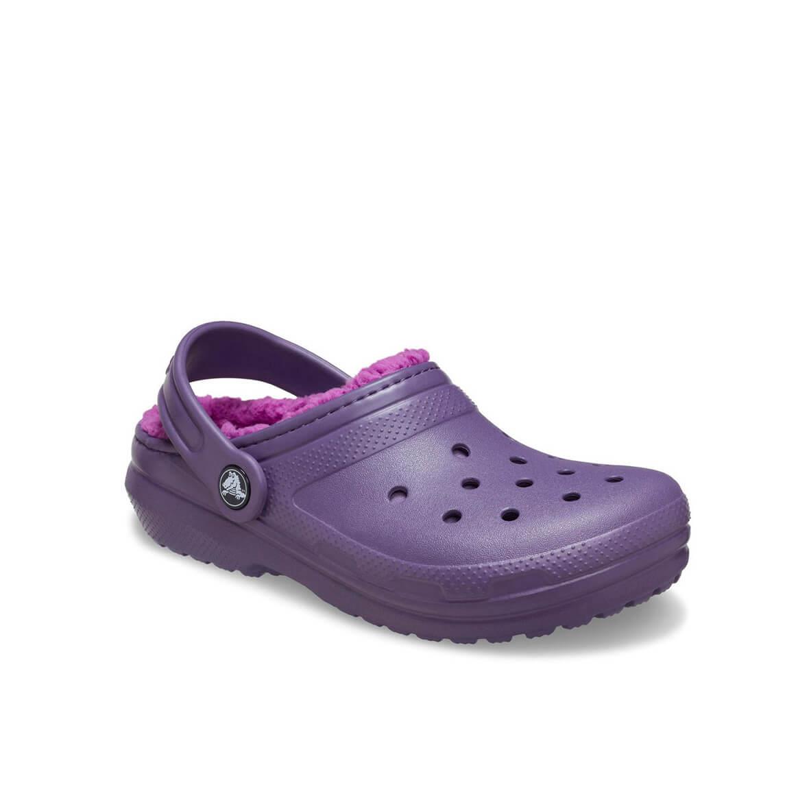 Crocs Classic Lined Clog T Çocuk Terlik - Gece Moru