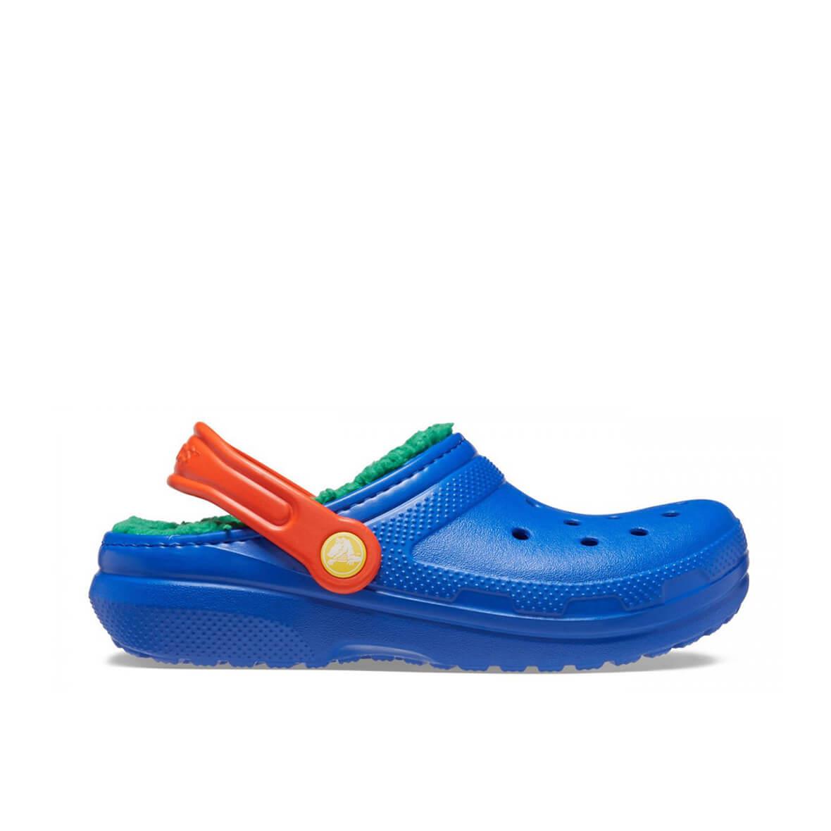 Crocs Classic Lined Clog T Çocuk Terlik - Mavi / Multi