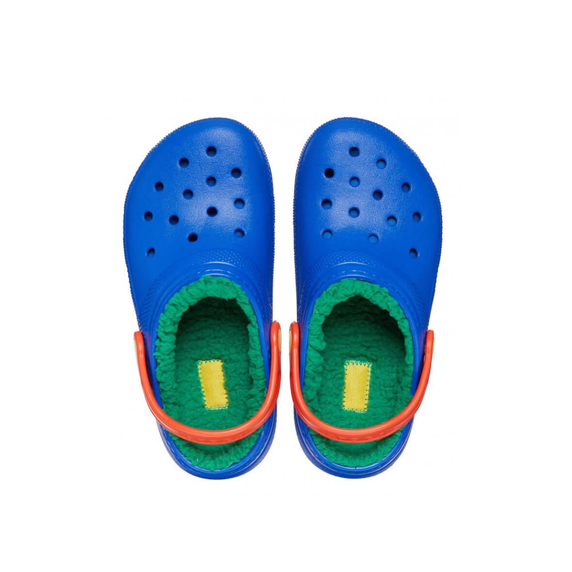 Crocs Classic Lined Clog T Çocuk Terlik - Mavi / Multi