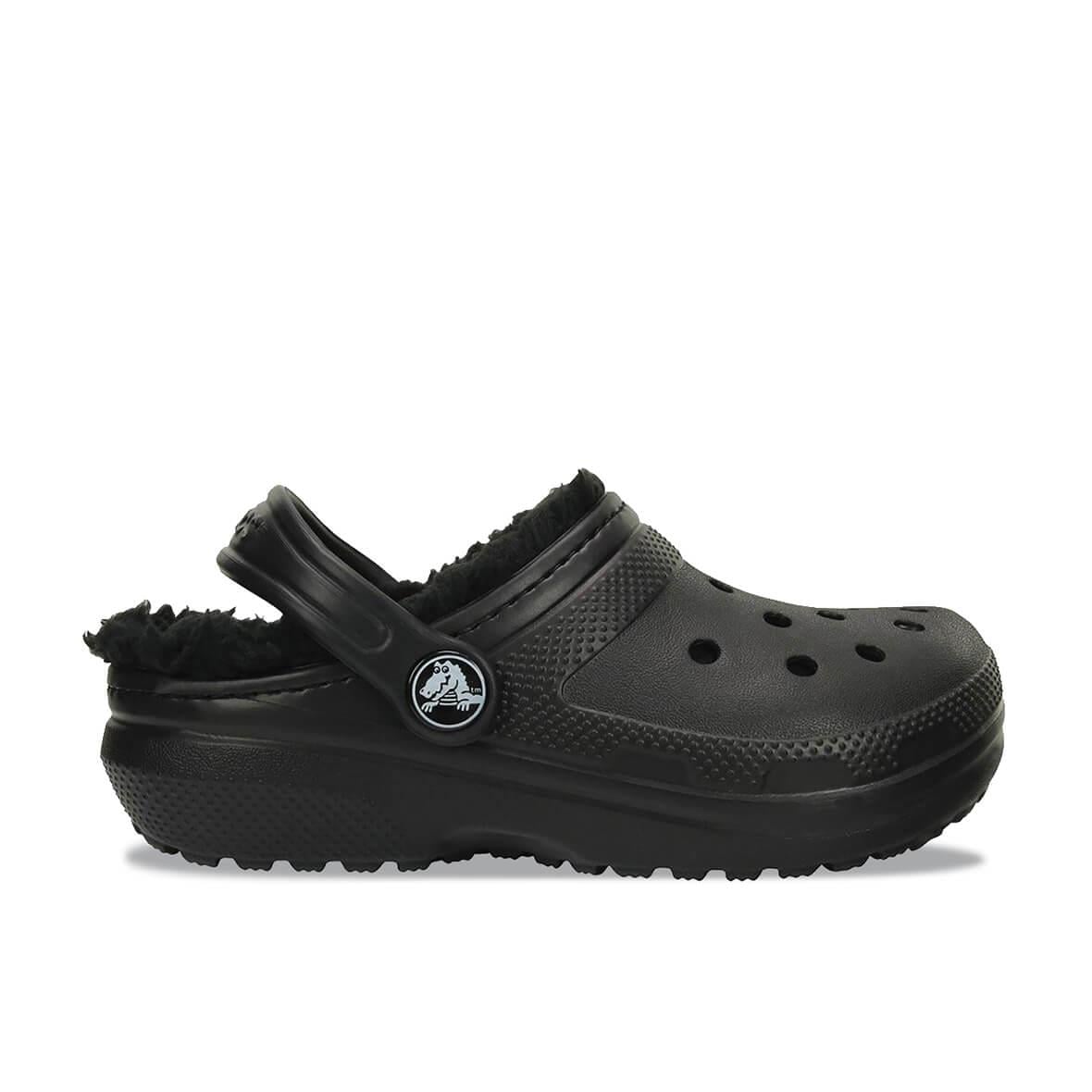 Crocs Classic Lined Clog T Çocuk Terlik - Siyah