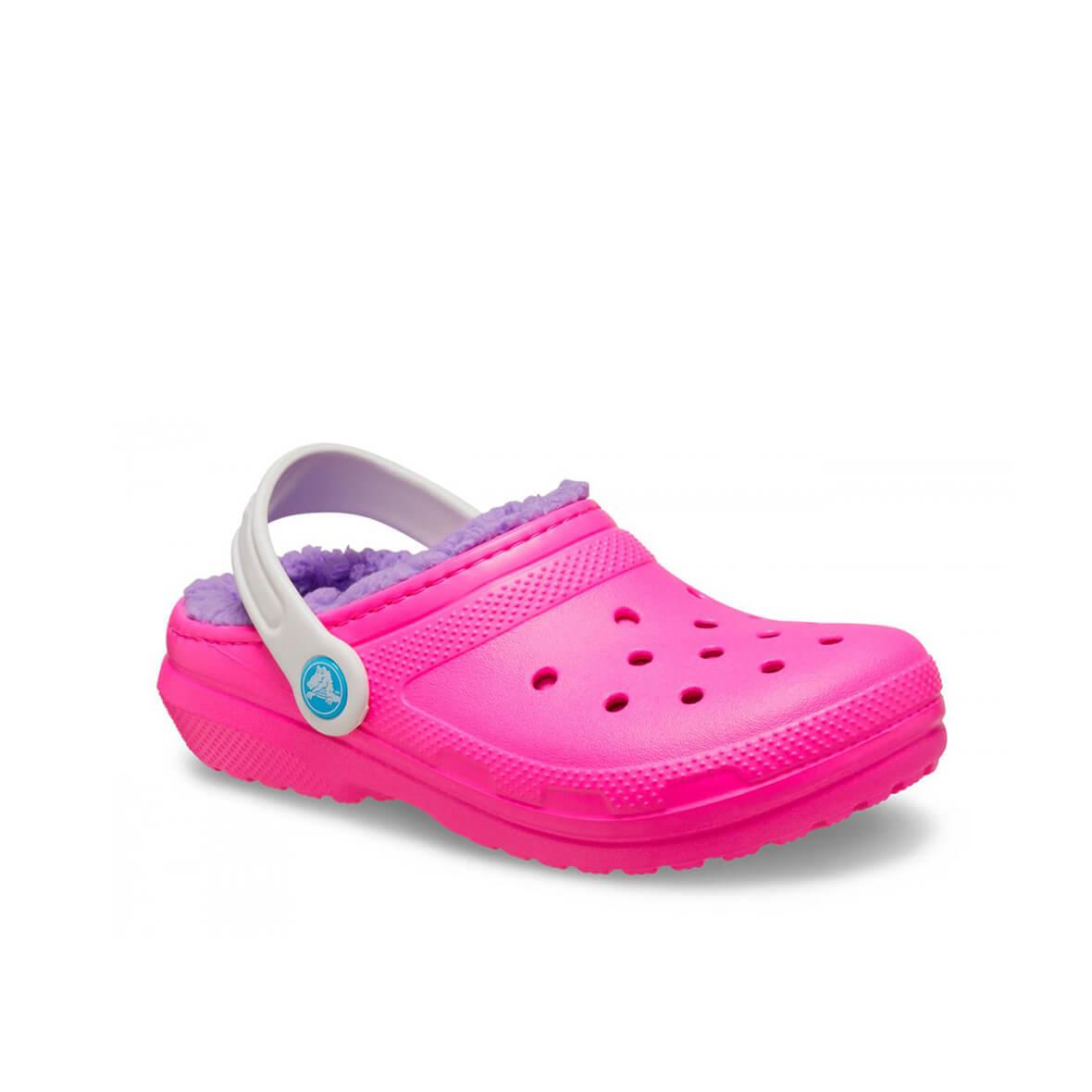 Crocs Classic Lined Clog T Çocuk Terlik - Pembe / Multi