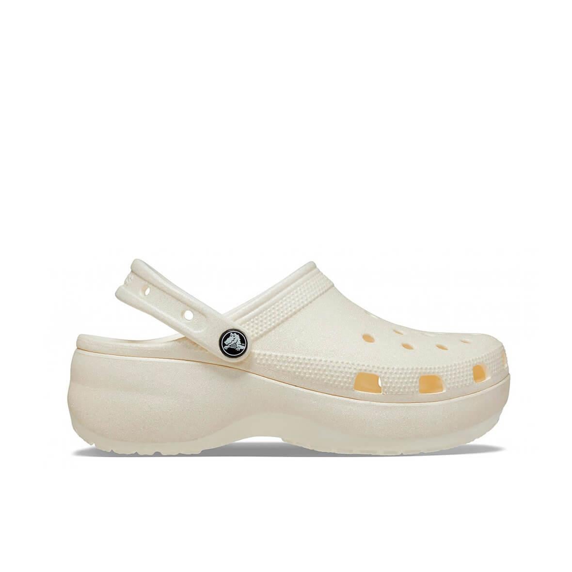 Crocs Classic Platform Glitter Clog W Kadın Terlik - Sedef