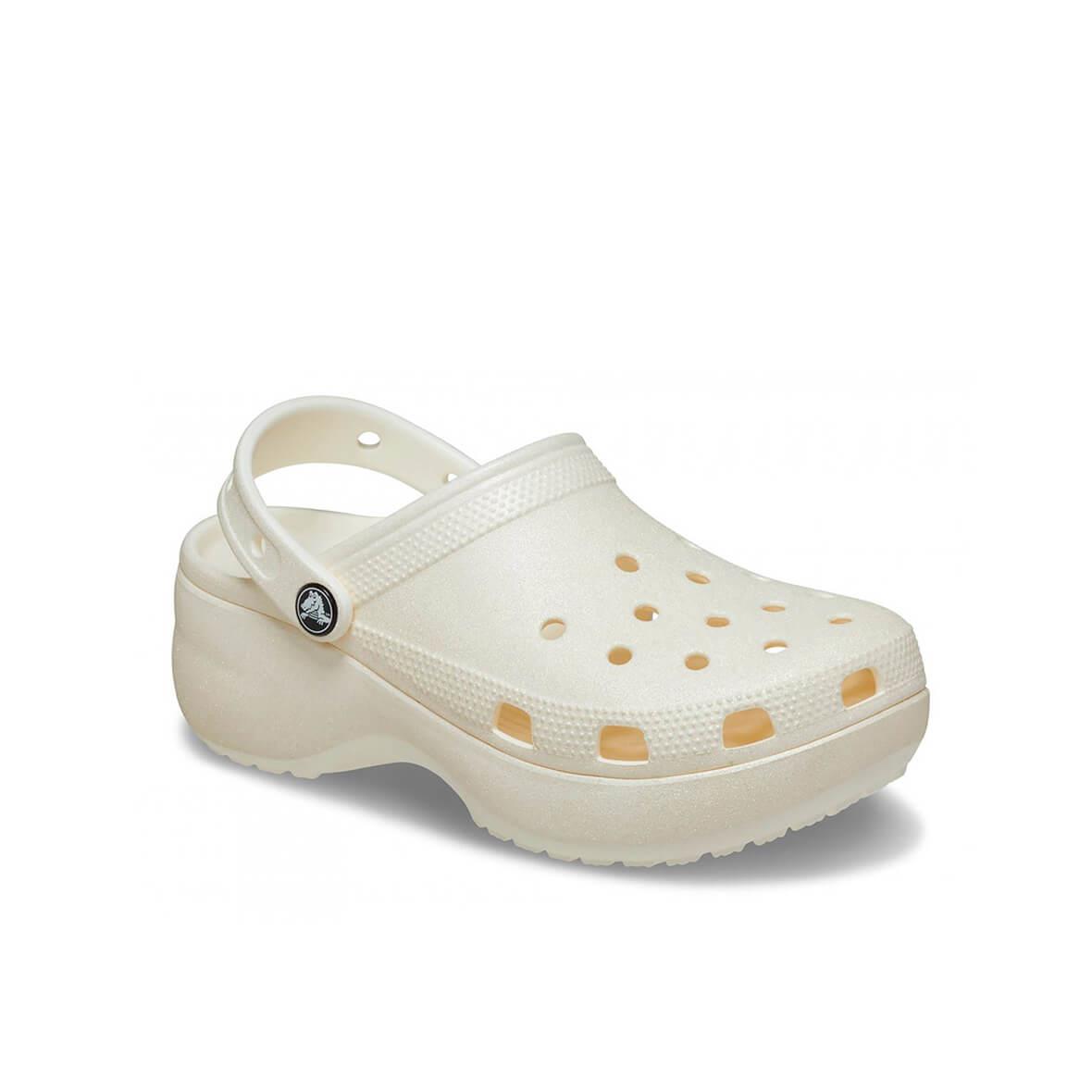 Crocs Classic Platform Glitter Clog W Kadın Terlik - Sedef