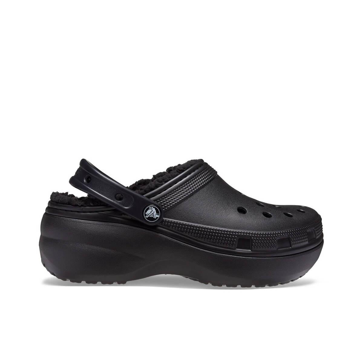 Crocs Classic Platform Lined Clog W Kadın Terlik - Siyah
