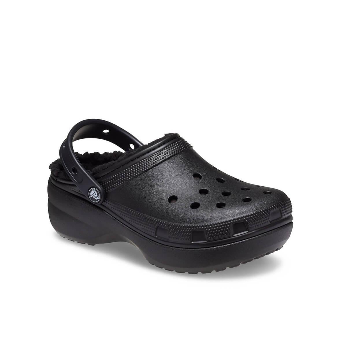 Crocs Classic Platform Lined Clog W Kadın Terlik - Siyah