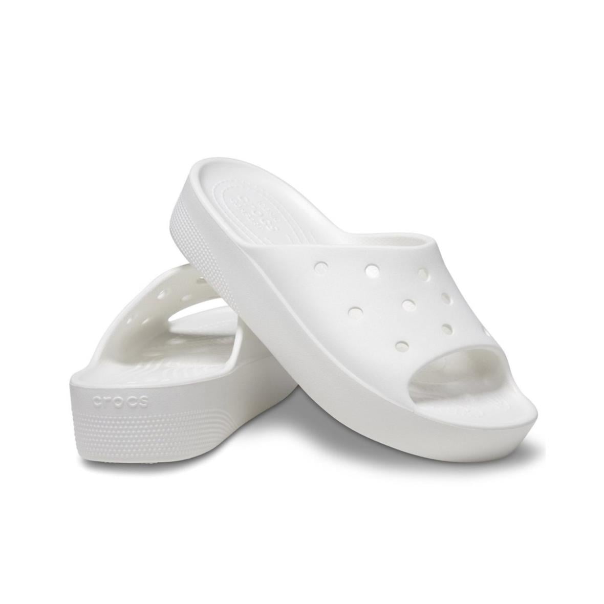 Crocs Classic Platform Slide Bayan Terlik - Beyaz