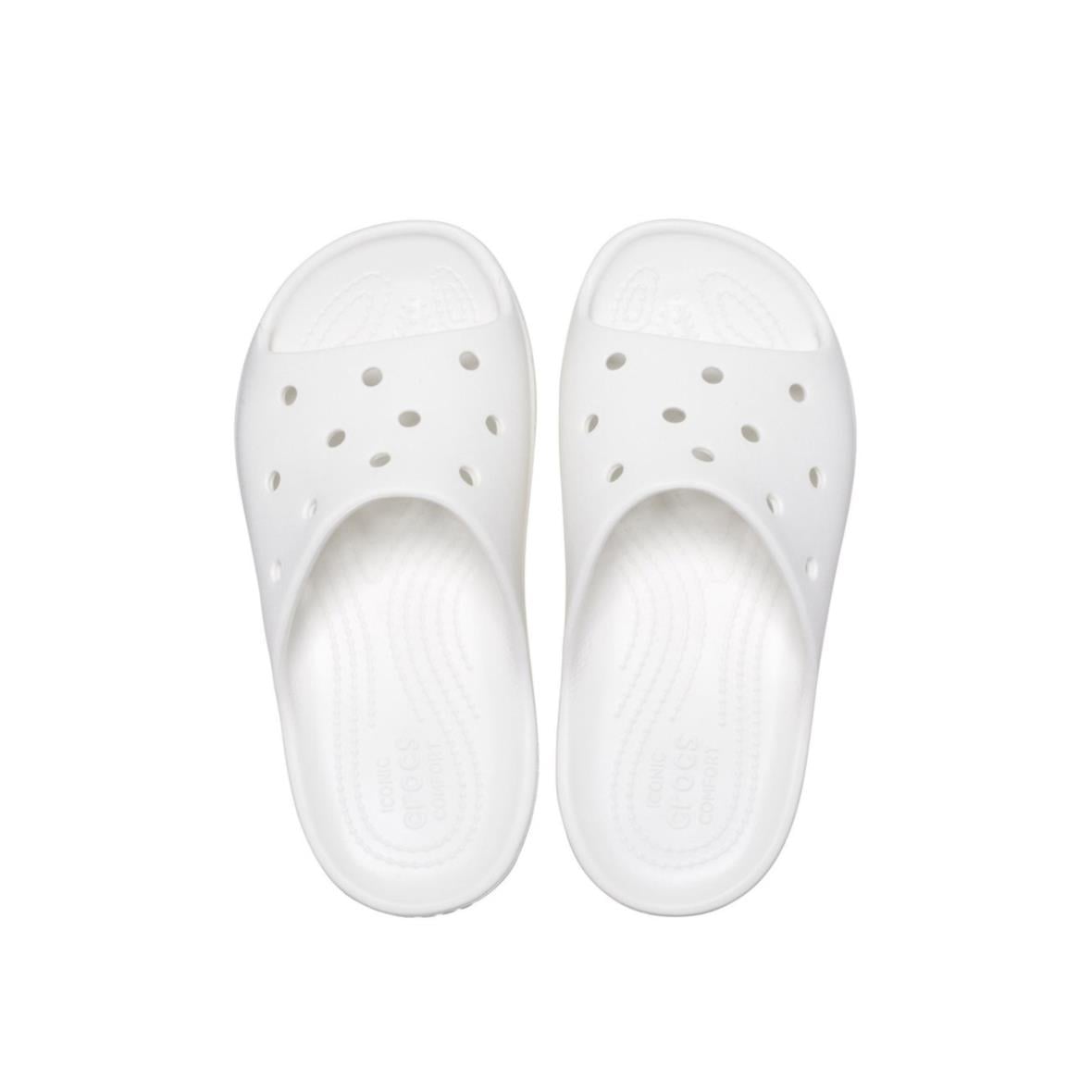 Crocs Classic Platform Slide Bayan Terlik - Beyaz