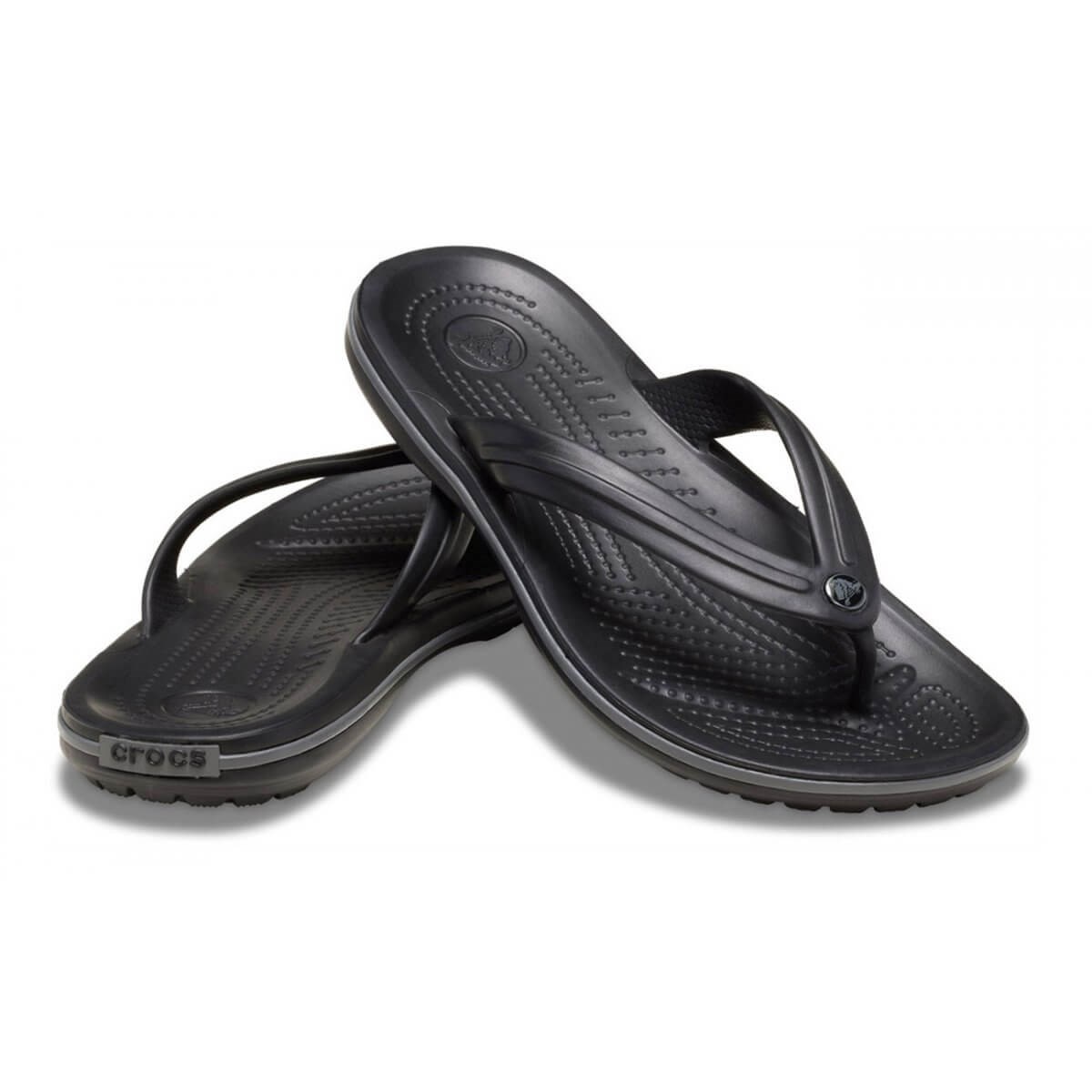 Crocs Coast Flip Erkek Parmakarası Terlik - Siyah / Gri