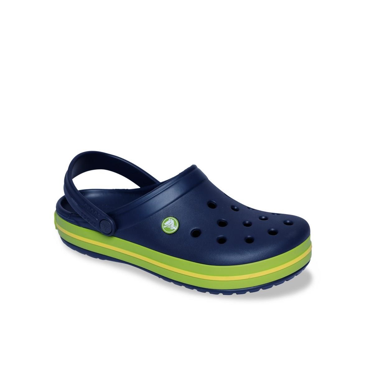 Crocs Crocband Bayan Terlik - Navy/Volt Green/Lemon