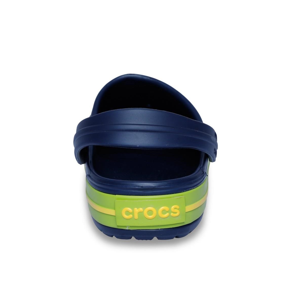 Crocs Crocband Bayan Terlik - Navy/Volt Green/Lemon