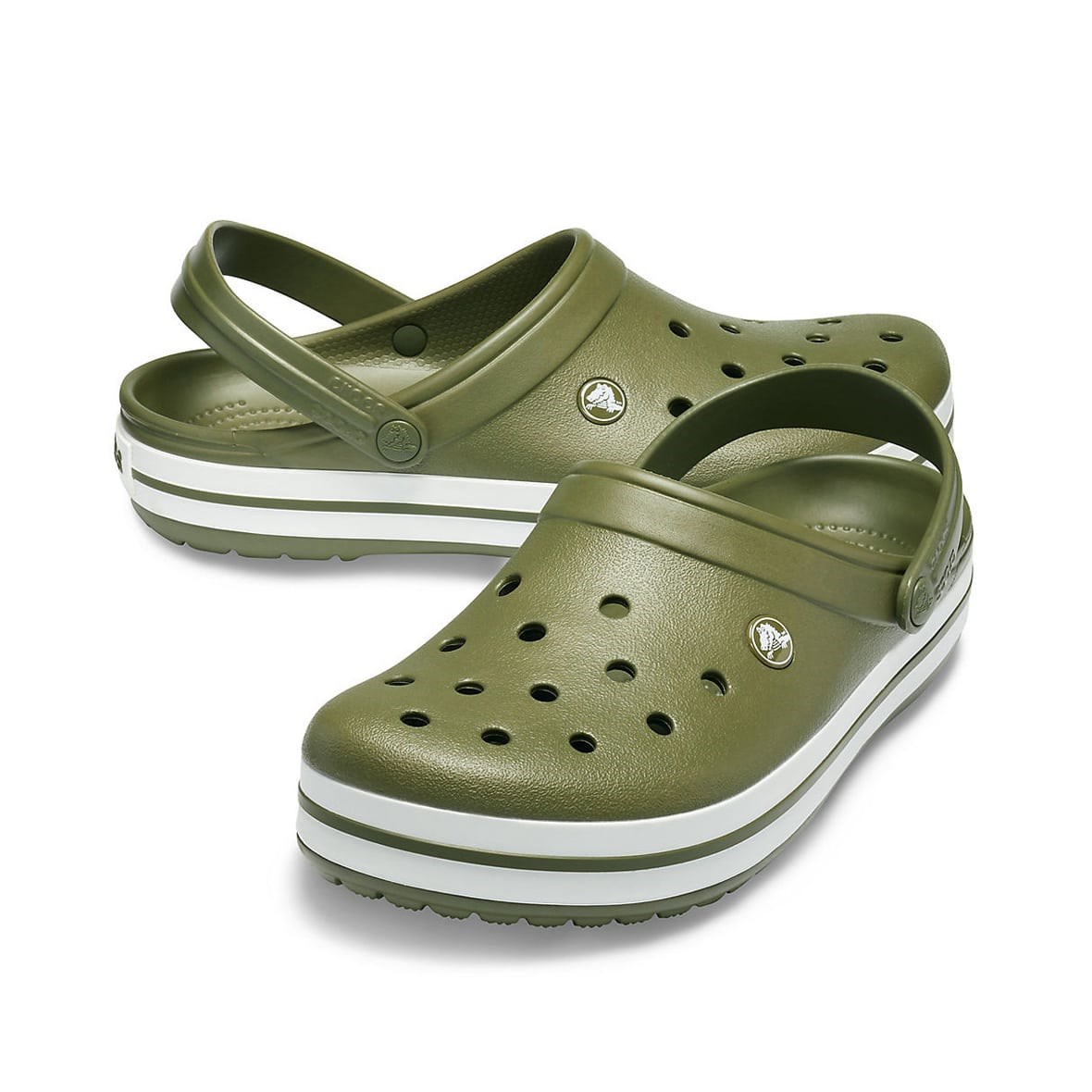 Crocs Crocband Bayan Terlik & Sandalet - Army Green/White (Ordu Yeşili/Beyaz)