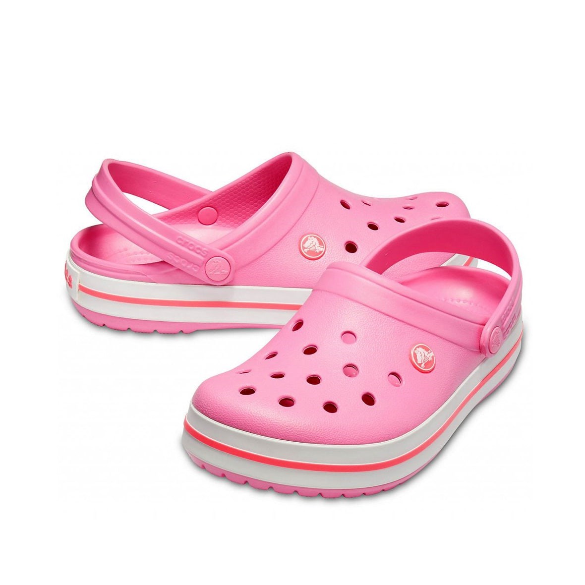 Crocs Crocband Bayan Terlik & Sandalet - Pink Lemonade/White (Pembe Limonata/Beyaz)