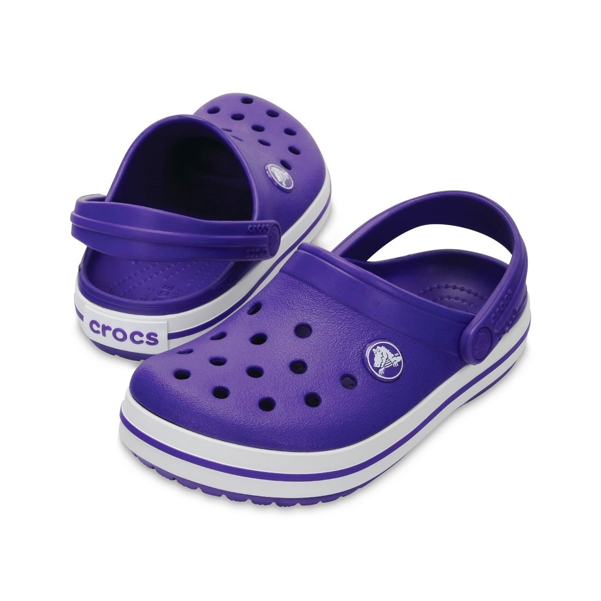 Crocs Crocband Clog K Çocuk Terlik & Sandalet - Ultraviolet/White (Mor Ötesi/Beyaz)