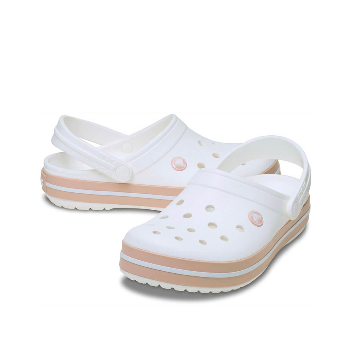 Crocs Crocband Clog Kadın Terlik - Beyaz / Karamel