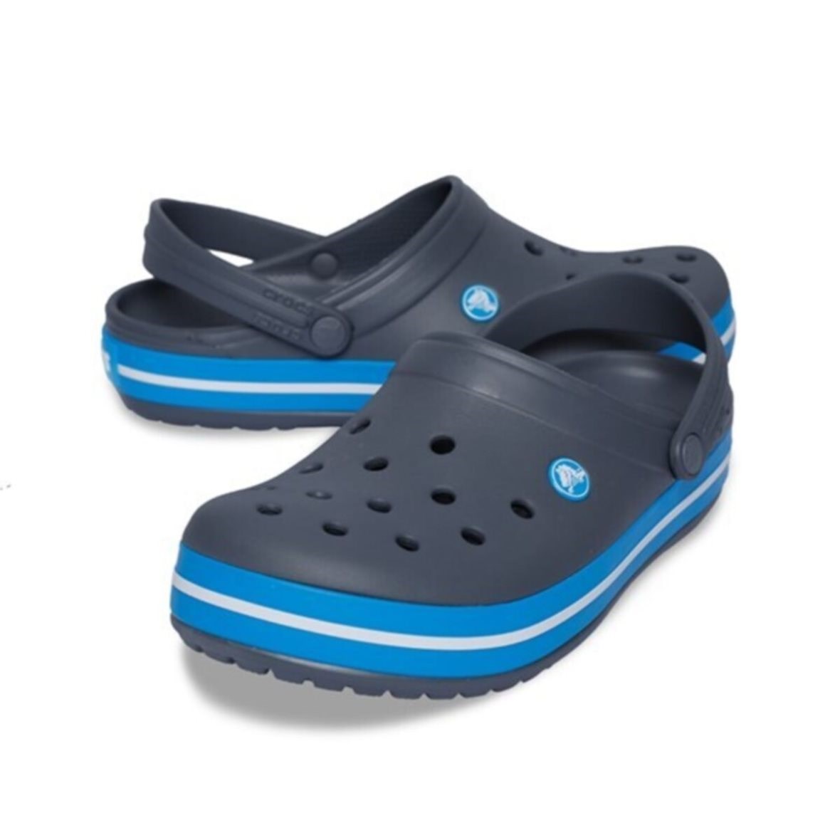 Crocs Crocband Erkek Terlik - Charcoal/Ocean