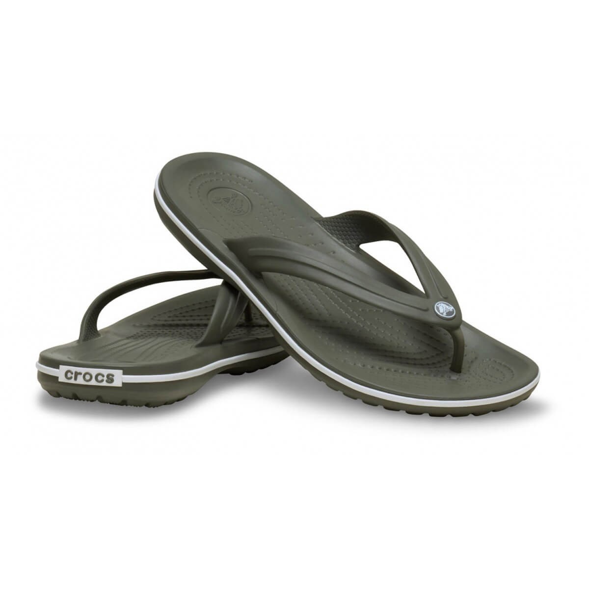 Crocs Crocband Flip Erkek Parmakarası Terlik - Koyu Yeşil