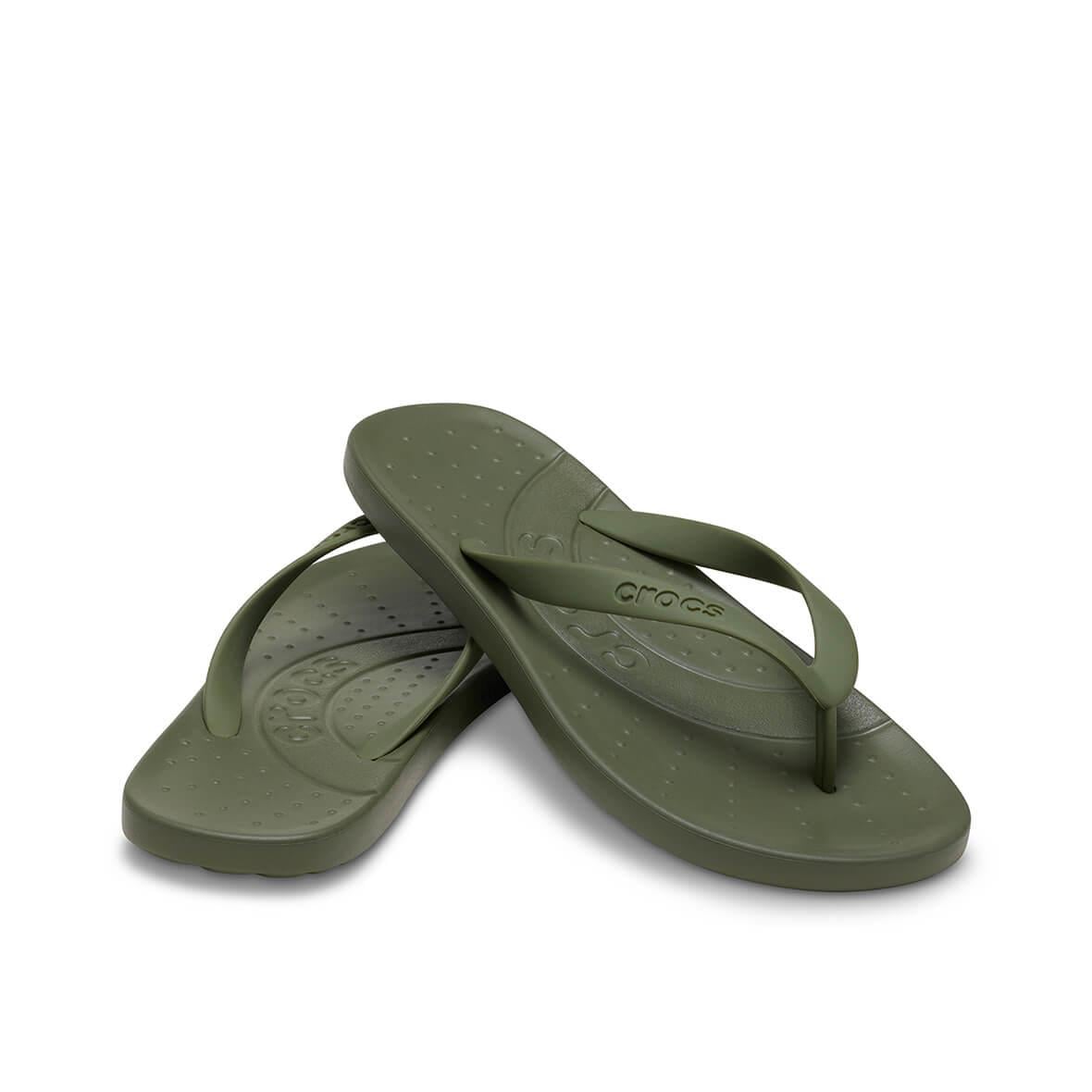 Crocs Flip Erkek Parmakarası Terlik - Haki