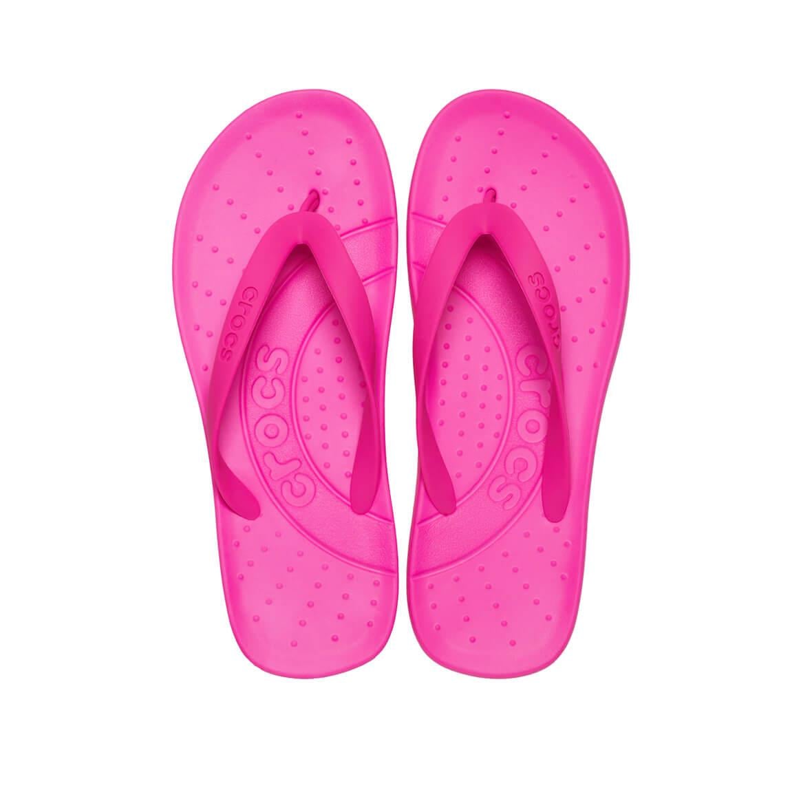 Crocs Flip Kadın Parmakarası Terlik - Neon Pembe