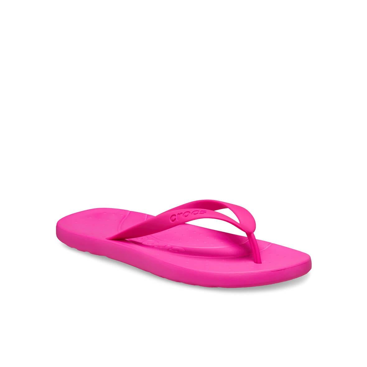 Crocs Flip Kadın Parmakarası Terlik - Neon Pembe
