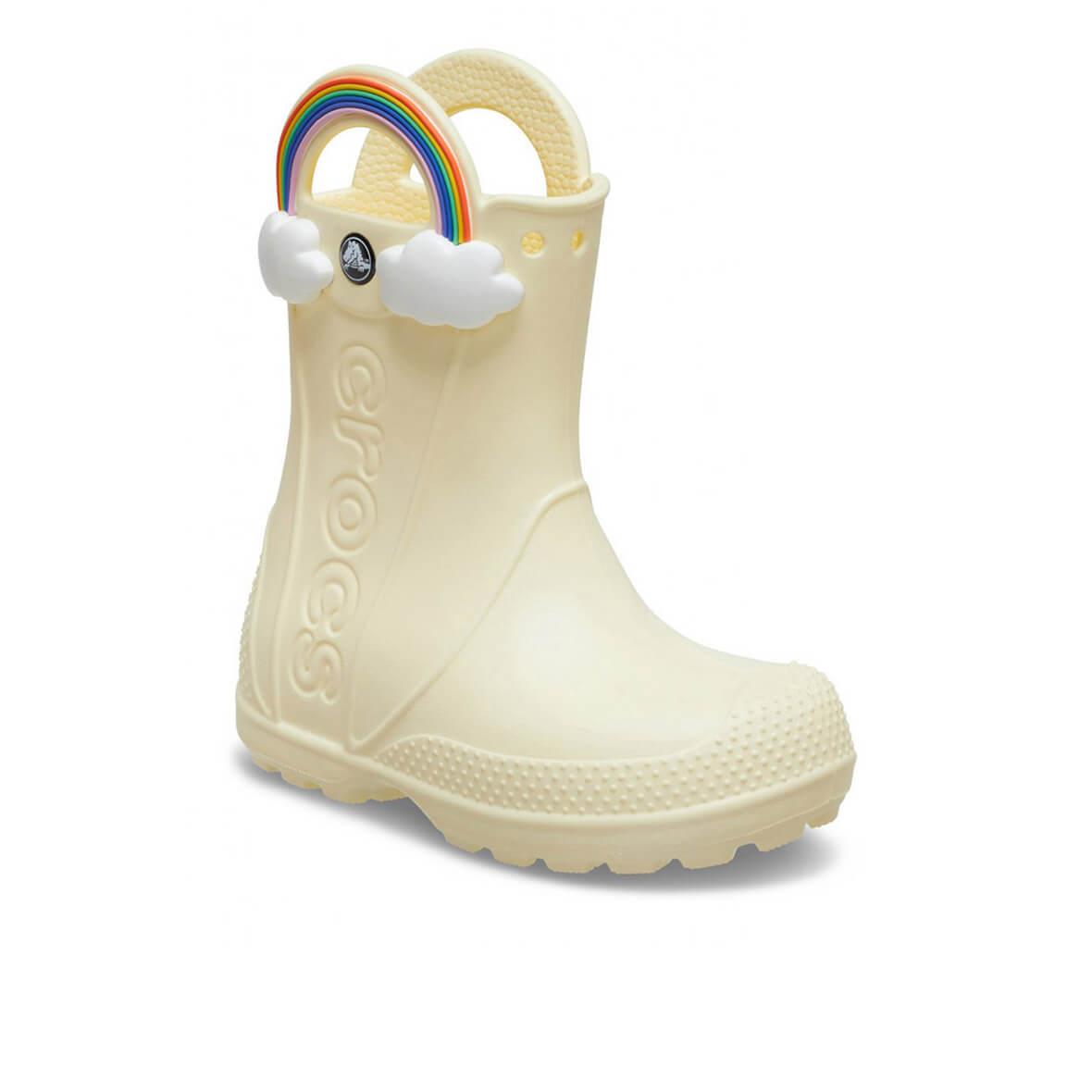 Crocs Handle It Lightning Bolt Rain Boot K Çocuk Yağmur Çizmesi - Krem