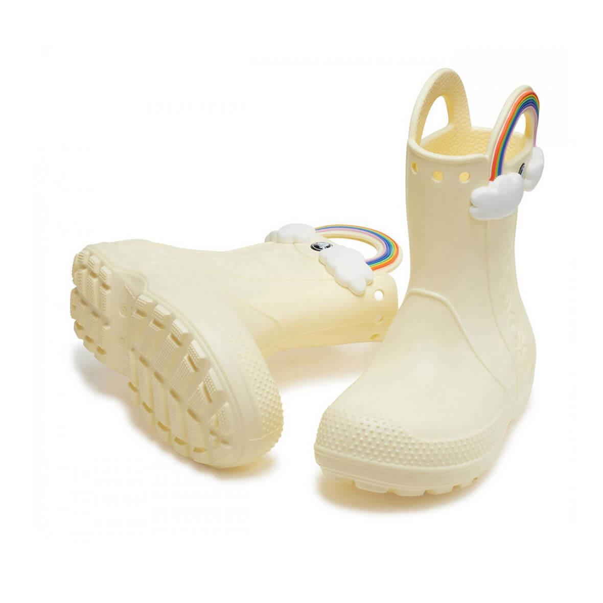 Crocs Handle It Lightning Bolt Rain Boot K Çocuk Yağmur Çizmesi - Krem