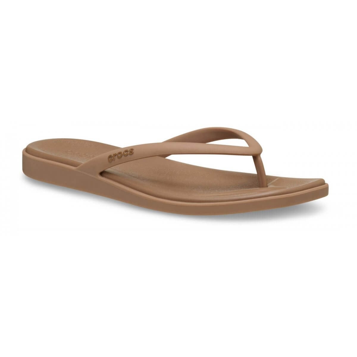 Crocs Miami Flip Kadın Parmakarası Terlik - Sütlü Kahve