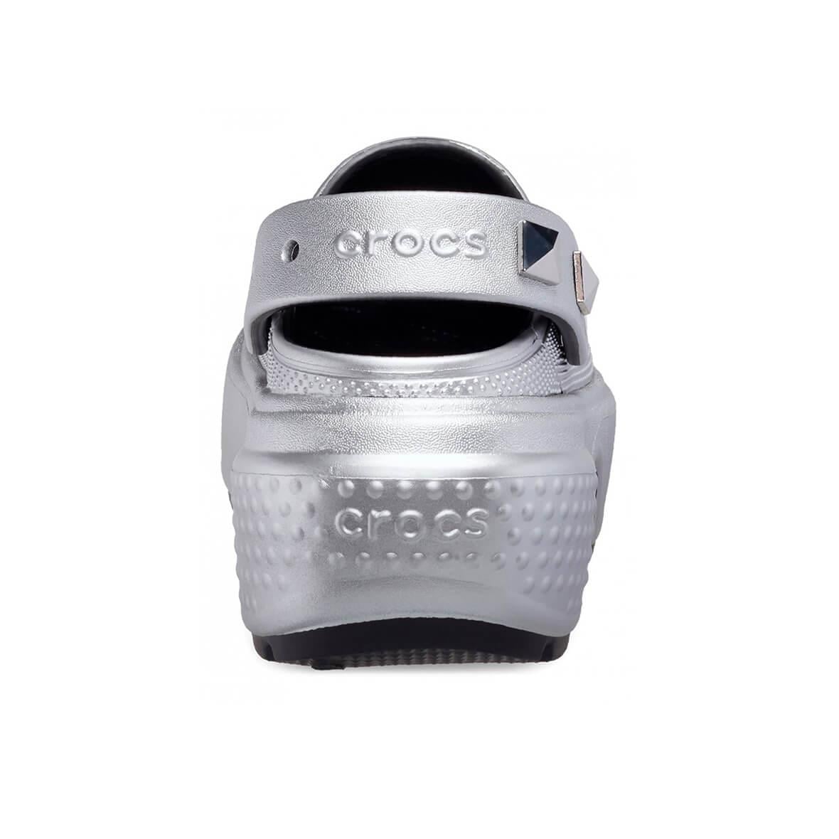 Crocs Stomp Metallic Clog Bayan Terlik - Gümüş