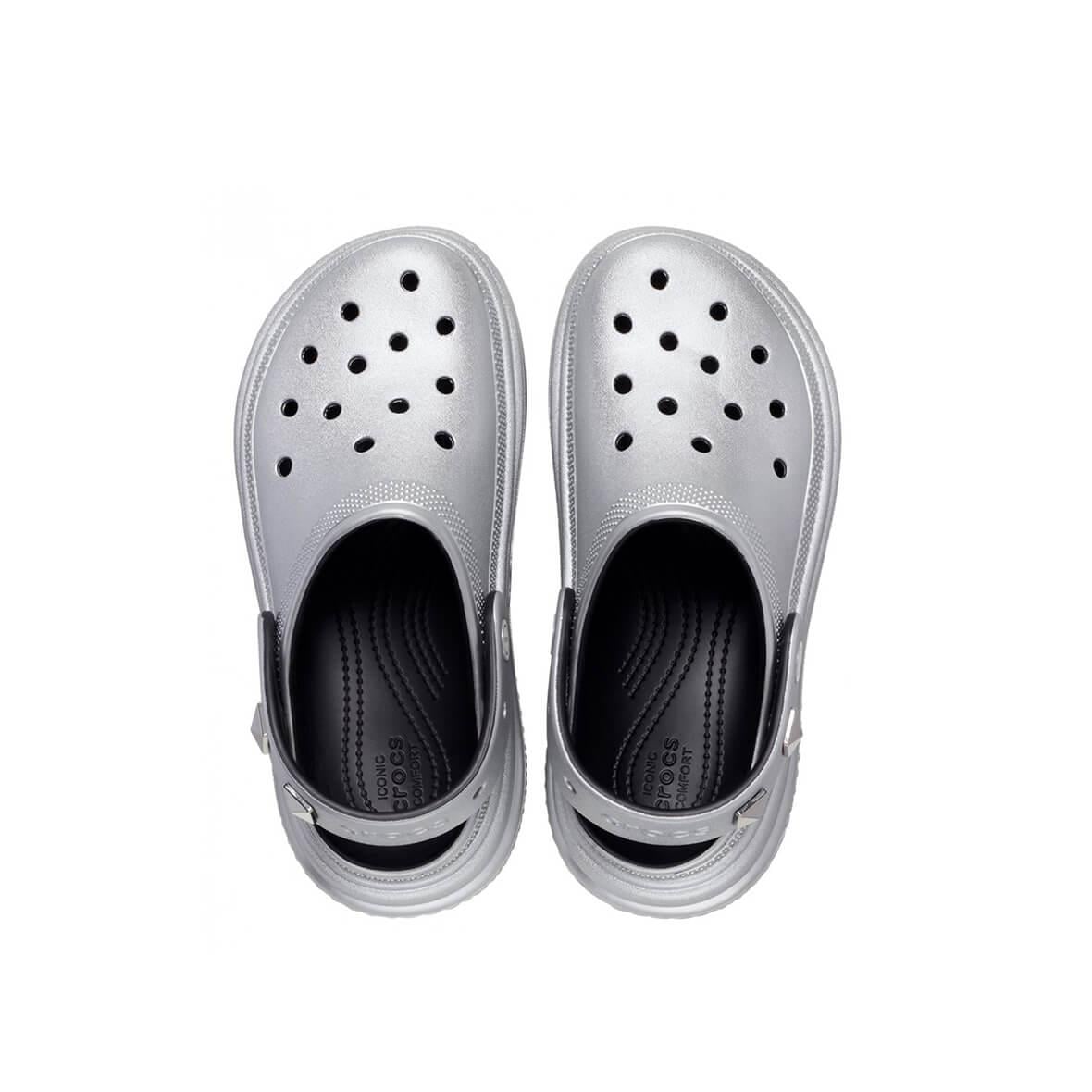 Crocs Stomp Metallic Clog Bayan Terlik - Gümüş